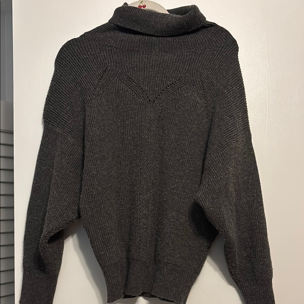 Women's Gray Turtleneck Sweater